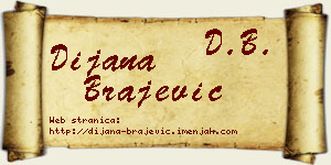 Dijana Brajević vizit kartica